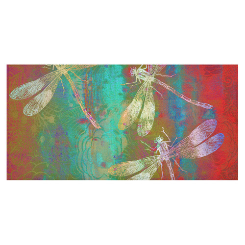 A Dragonflies Cotton Linen Tablecloth 60"x120"