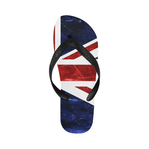 Grunge Union Jack Flag Flip Flops for Men/Women (Model 040)