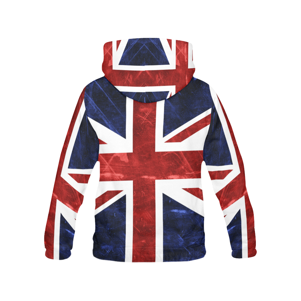 Grunge Union Jack Flag All Over Print Hoodie for Men/Large Size (USA Size) (Model H13)