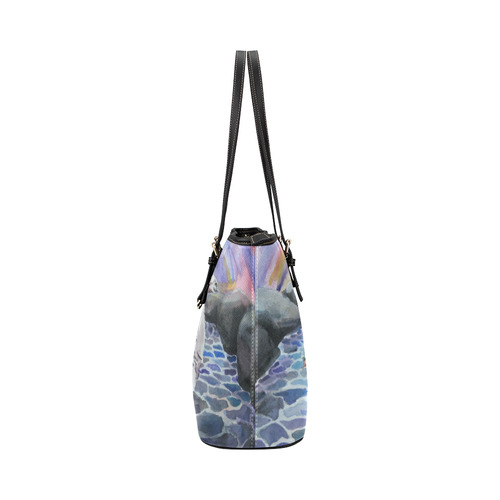 Llama Ness Monster Leather Tote Bag/Small (Model 1651)