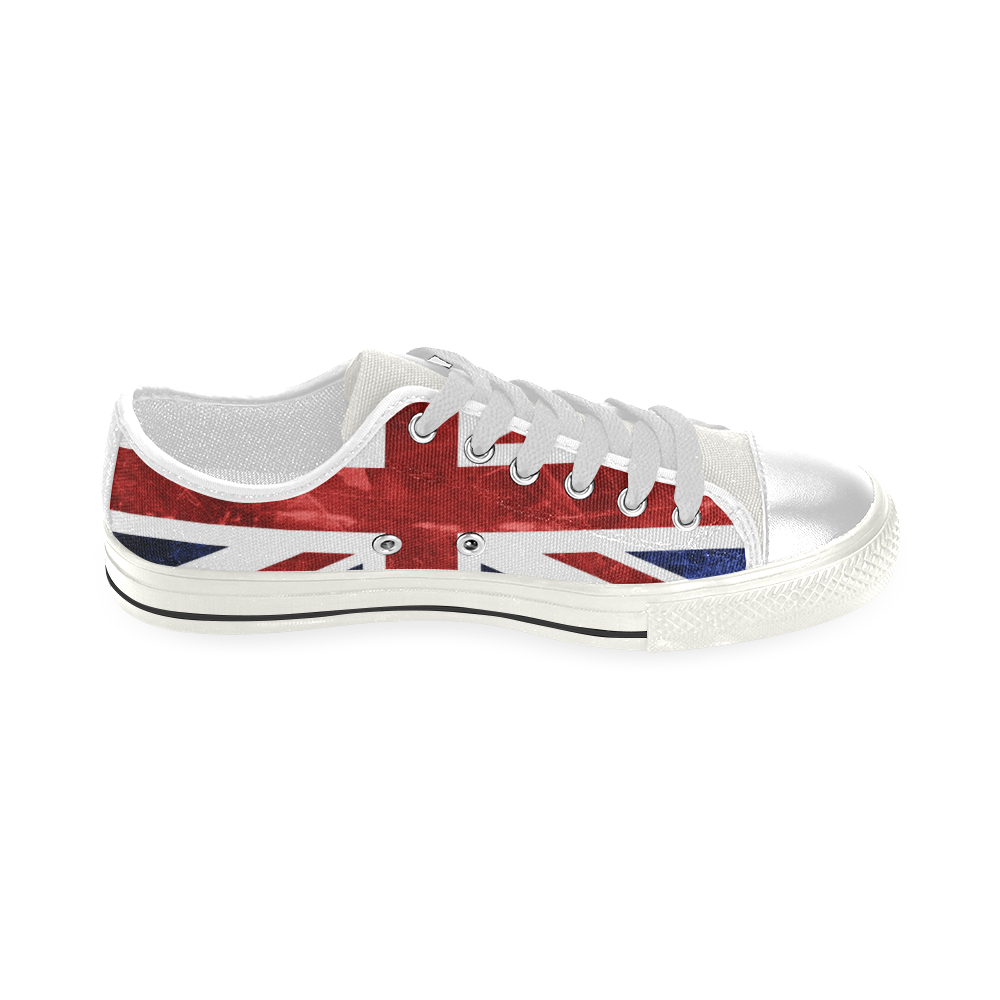 Grunge Union Jack Flag Men's Classic Canvas Shoes (Model 018)