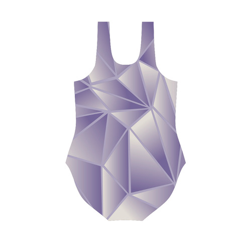 Ultra Violet Stained Glass Vest One Piece Swimsuit (Model S04)