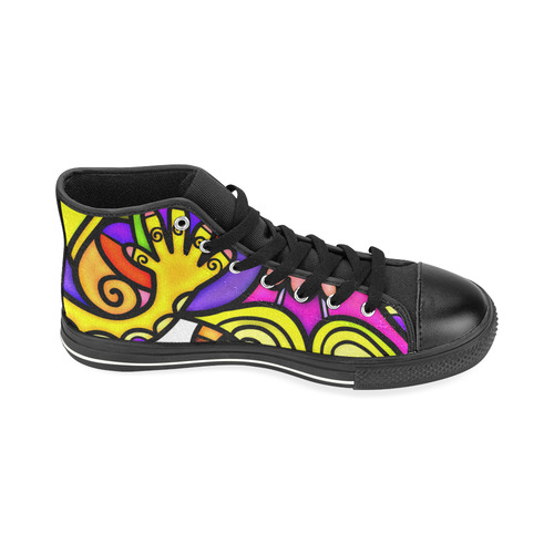 Lonely Without You High Top Canvas Women's Shoes/Large Size (Model 017)