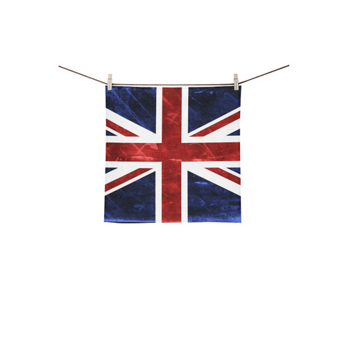 Grunge Union Jack Flag Square Towel 13“x13”