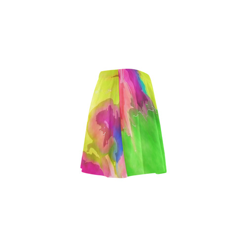 Vibrant Watercolor Ink Blend Mini Skating Skirt (Model D36)