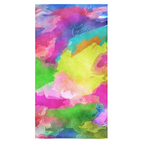 Vibrant Watercolor Ink Blend Bath Towel 30"x56"