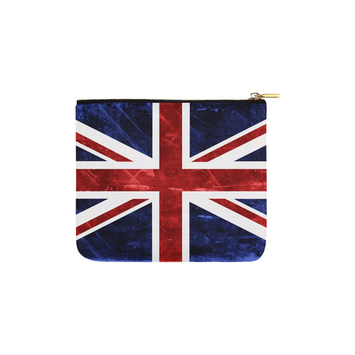 Grunge Union Jack Flag Carry-All Pouch 6''x5''