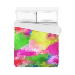 Vibrant Watercolor Ink Blend Duvet Cover 86"x70" ( All-over-print)