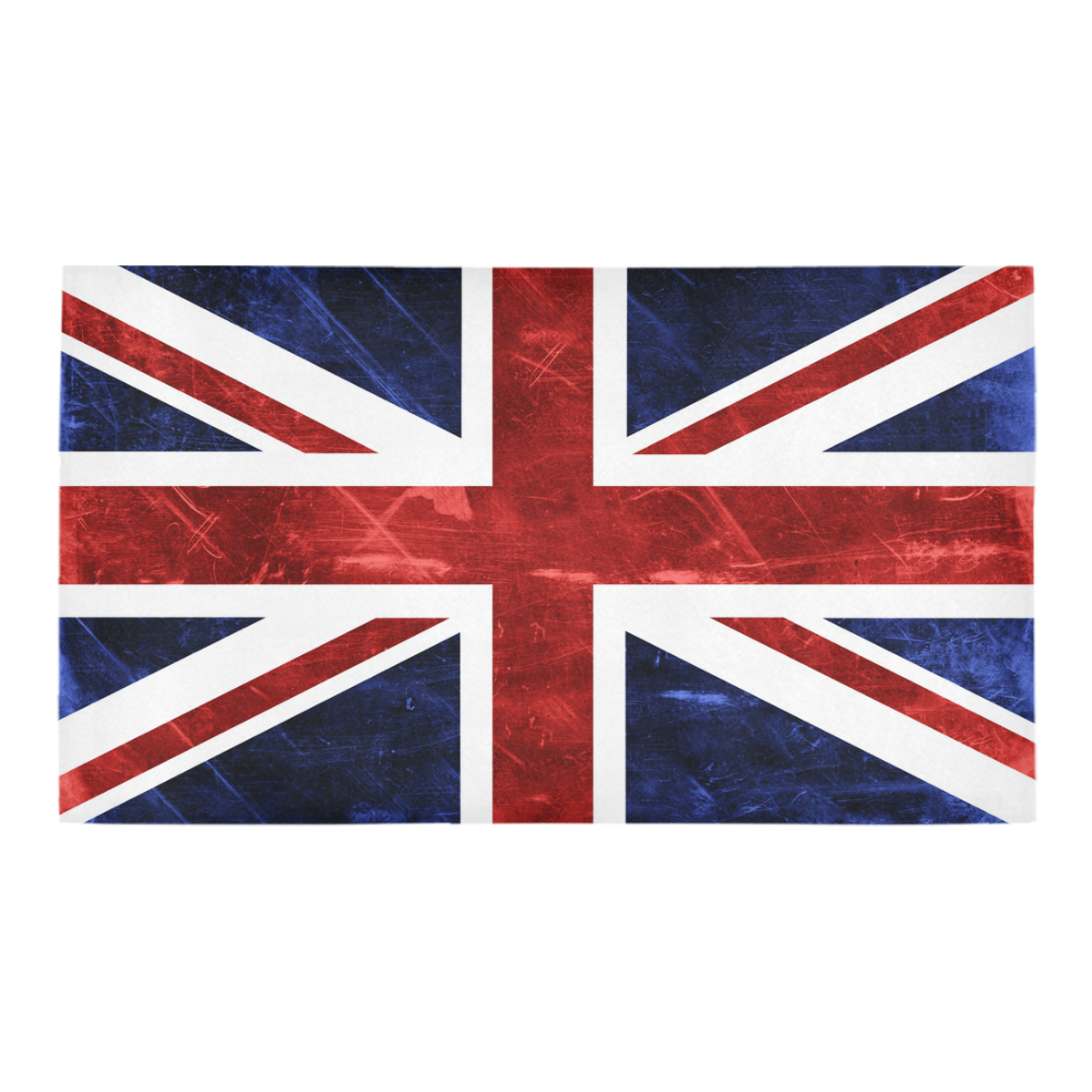 Grunge Union Jack Flag Bath Rug 16''x 28''