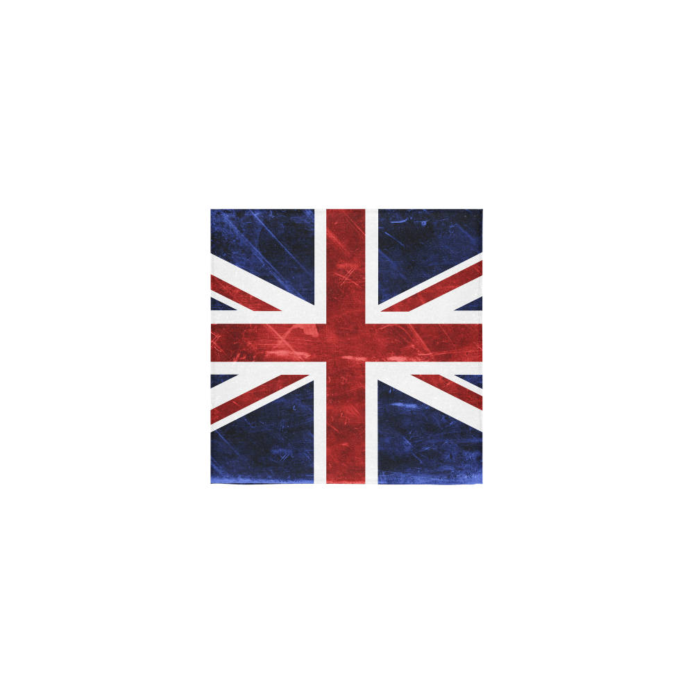 Grunge Union Jack Flag Square Towel 13“x13”