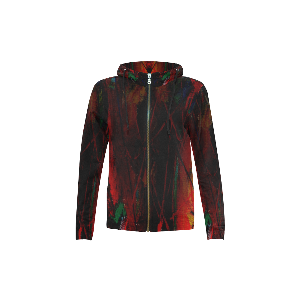 Shadow Face by Artdream All Over Print Full Zip Hoodie for Kid (Model H14)