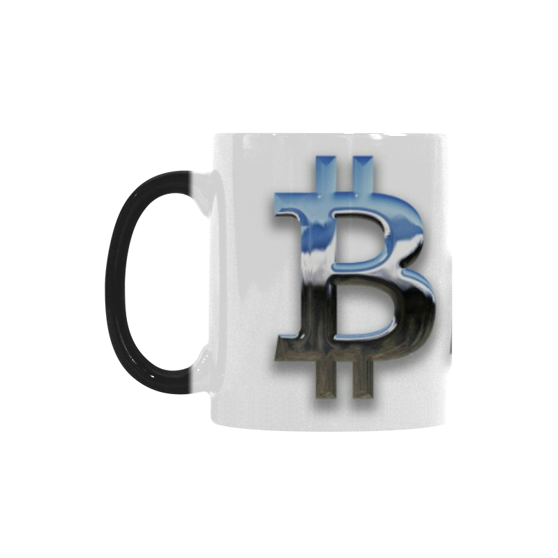 Morphing Mug Cryptocurrency Bitcoin Silver Coffee Cup Custom Morphing Mug