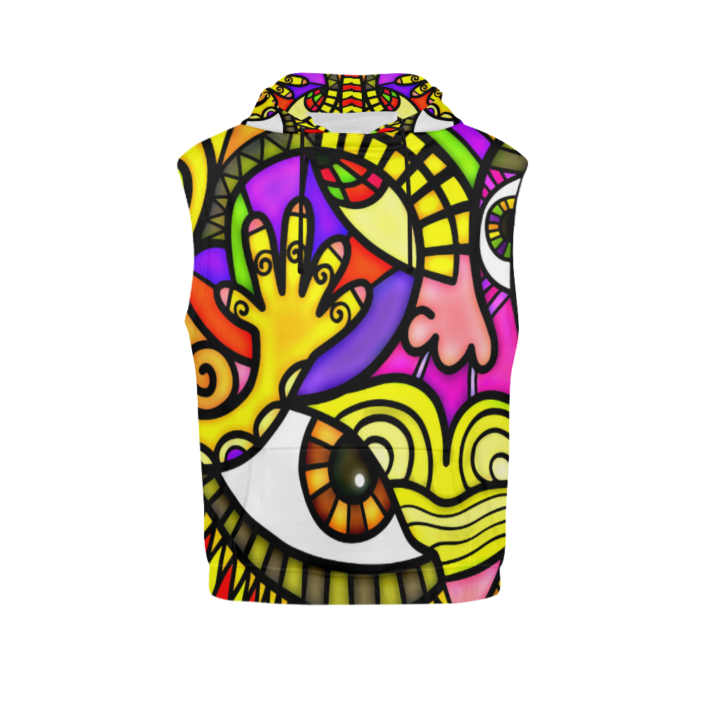 Lonely Without You All Over Print Sleeveless Hoodie for Women (Model H15)