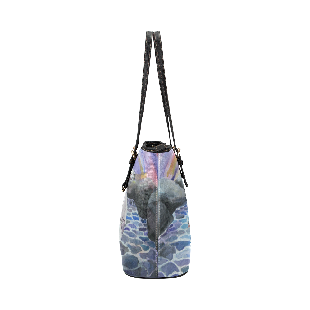 Llama Ness Monster Leather Tote Bag/Large (Model 1651)