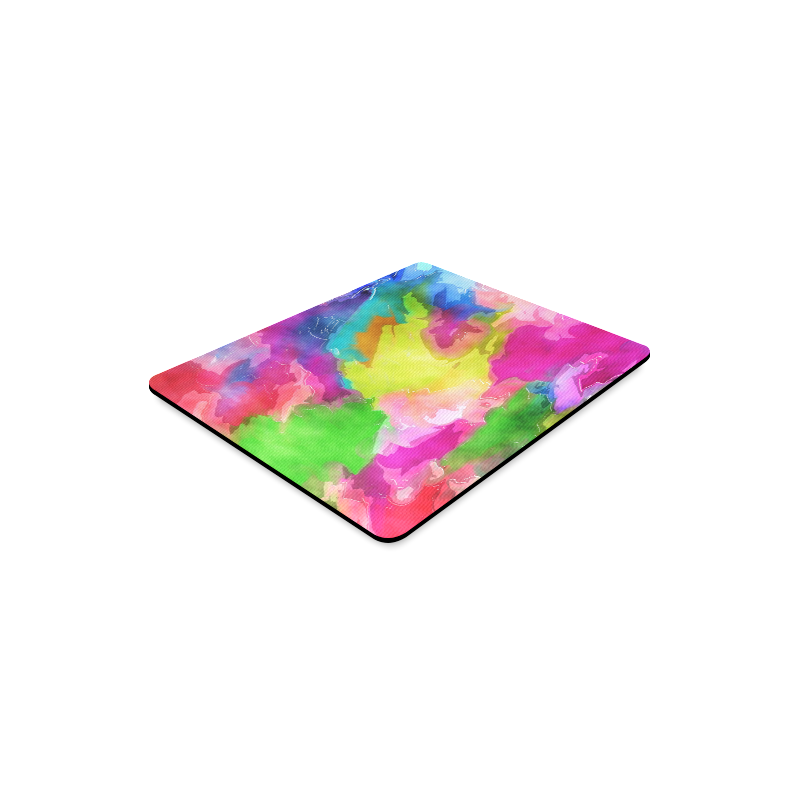 Vibrant Watercolor Ink Blend Rectangle Mousepad