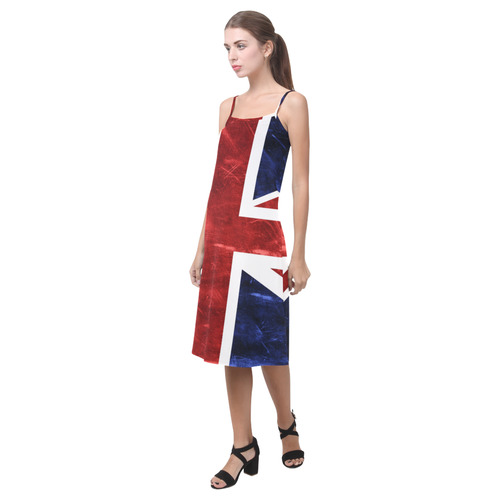 Grunge Union Jack Flag Alcestis Slip Dress (Model D05)