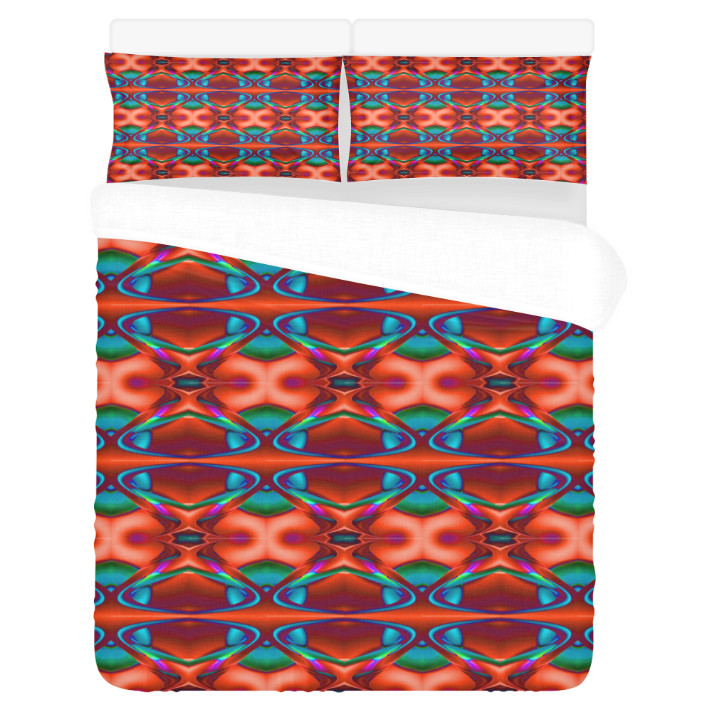 Abstract Vintage Colours A 3-Piece Bedding Set