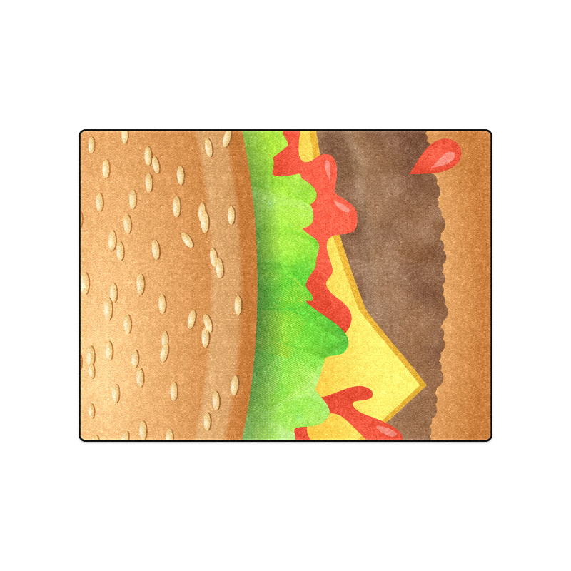 Close Encounters of the Cheeseburger Blanket 50"x60"