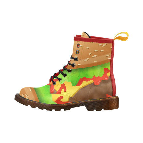 Close Encounters of the Cheeseburger High Grade PU Leather Martin Boots For Women Model 402H
