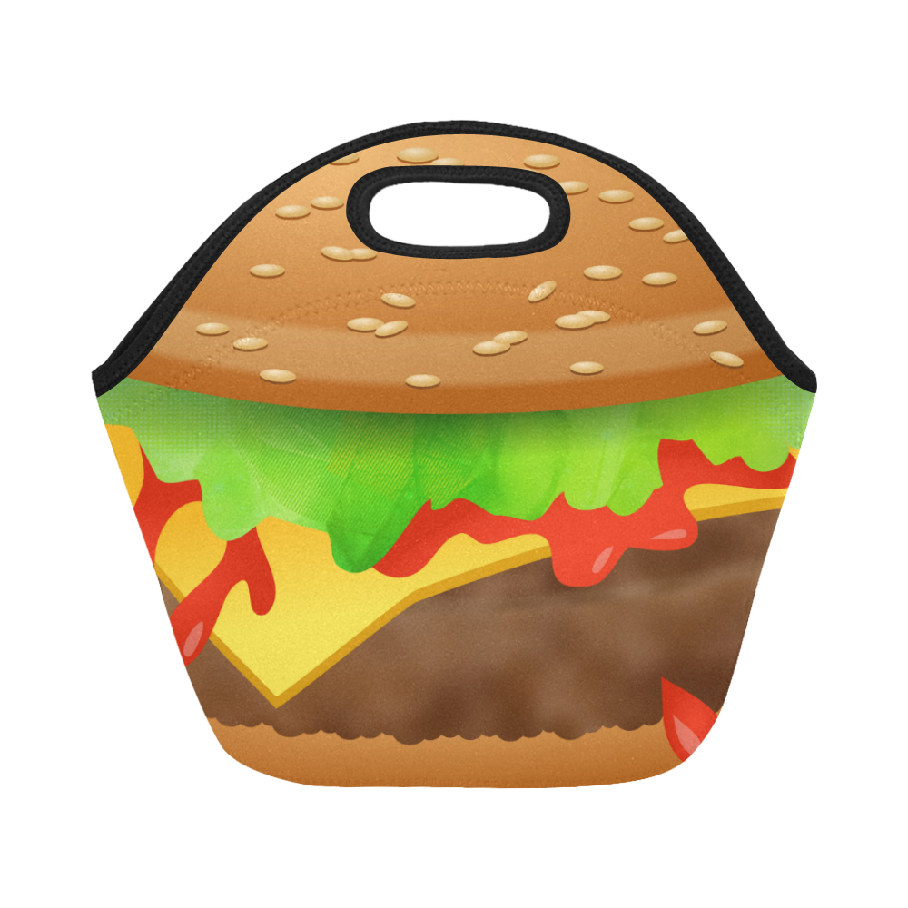 Close Encounters of the Cheeseburger Neoprene Lunch Bag/Small (Model 1669)