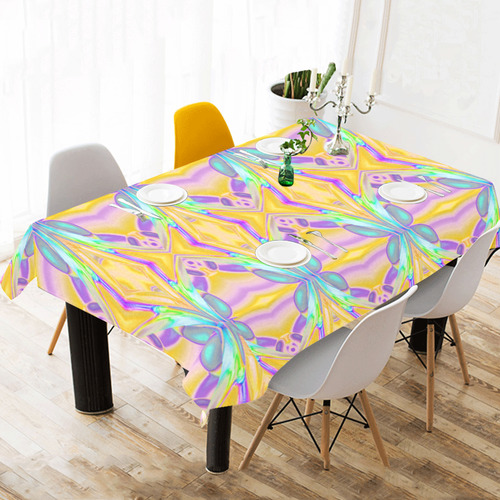 Abstract Butterfly D Cotton Linen Tablecloth 60"x120"