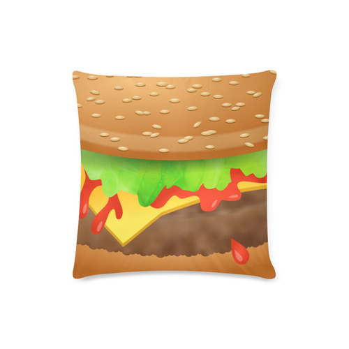 Close Encounters of the Cheeseburger Custom Zippered Pillow Case 16"x16"(Twin Sides)