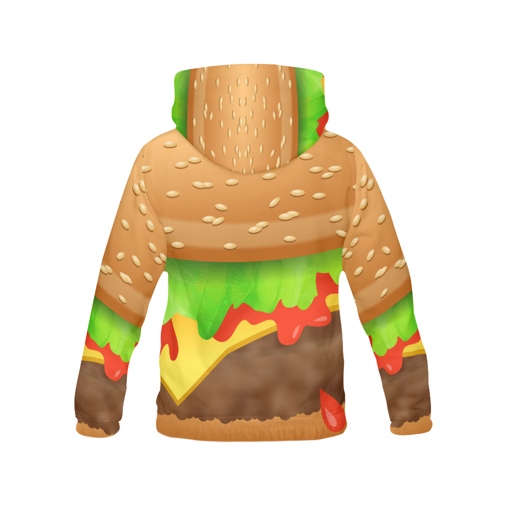 Close Encounters of the Cheeseburger All Over Print Hoodie for Men (USA Size) (Model H13)