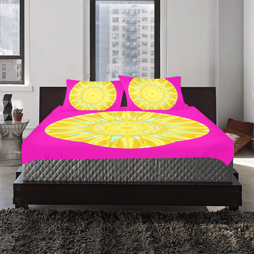 Golden Mandala 3-Piece Bedding Set