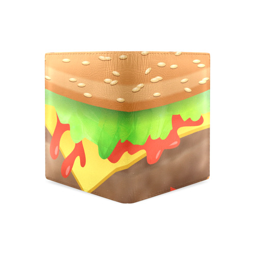 Close Encounters of the Cheeseburger Men's Leather Wallet (Model 1612)