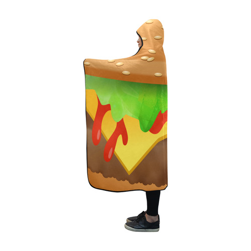 Close Encounters of the Cheeseburger Hooded Blanket 60''x50''