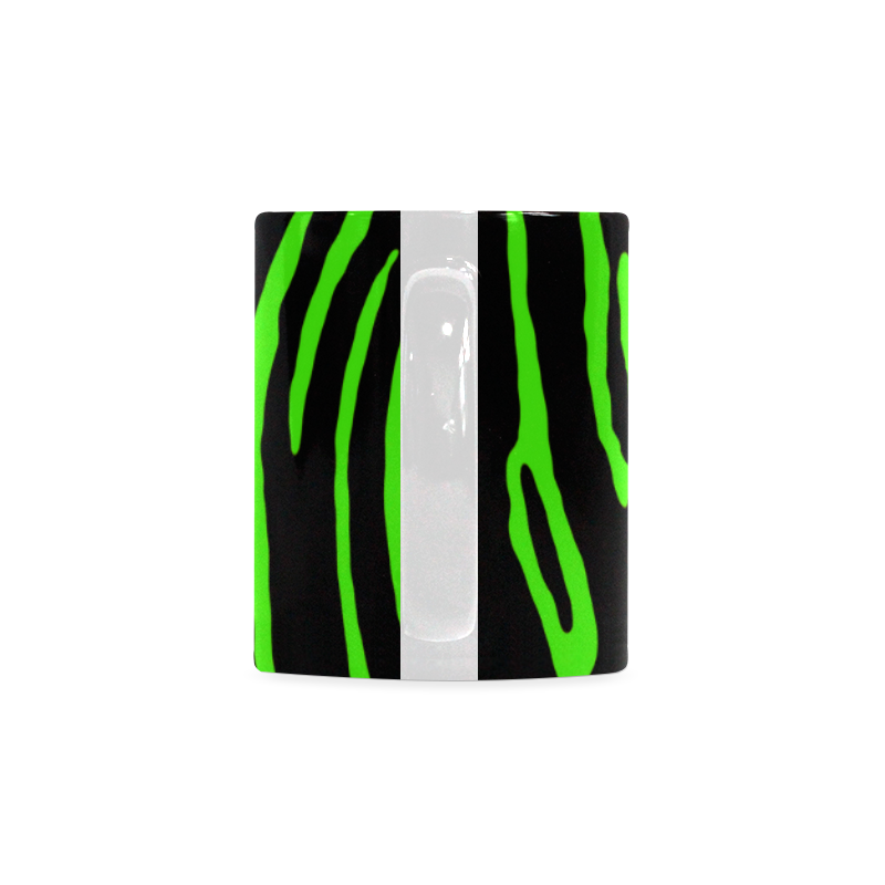 Green Tiger Stripes White Mug(11OZ)
