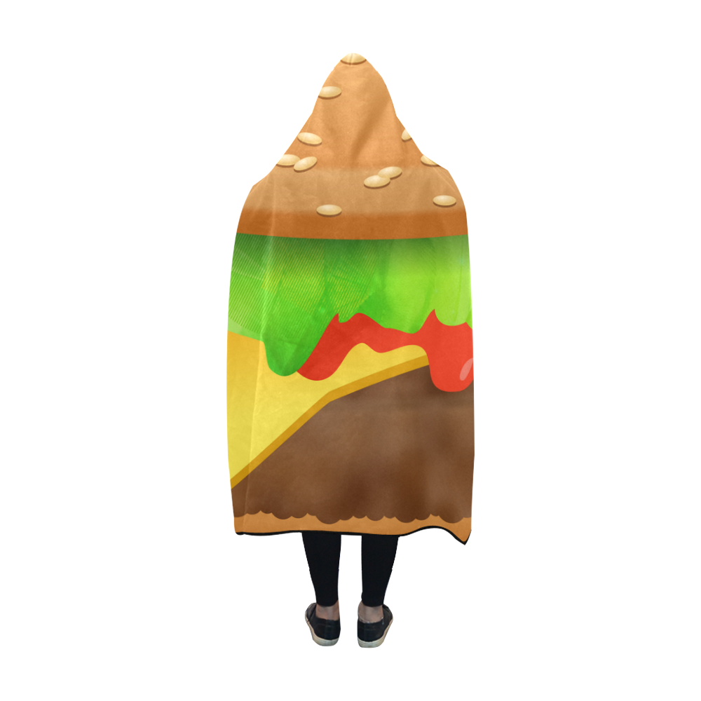 Close Encounters of the Cheeseburger Hooded Blanket 60''x50''