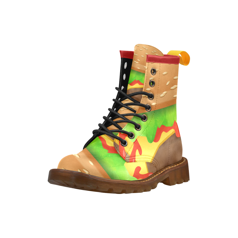 Close Encounters of the Cheeseburger High Grade PU Leather Martin Boots For Women Model 402H