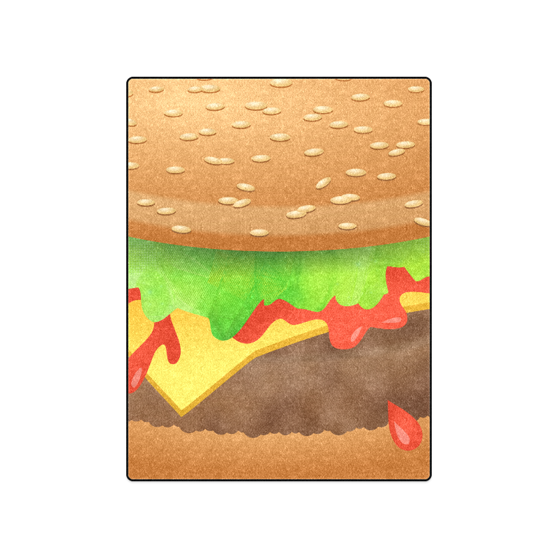 Close Encounters of the Cheeseburger Blanket 50"x60"