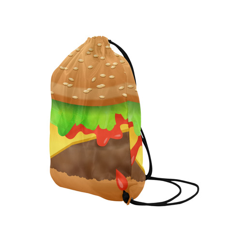 Close Encounters of the Cheeseburger Medium Drawstring Bag Model 1604 (Twin Sides) 13.8"(W) * 18.1"(H)