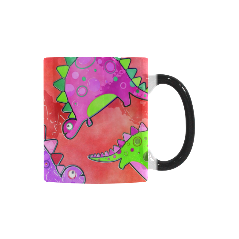 Watercolor Stegosaurus Dinosaur Print Custom Morphing Mug