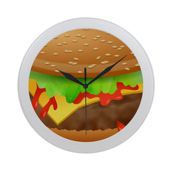 Close Encounters of the Cheeseburger Circular Plastic Wall clock