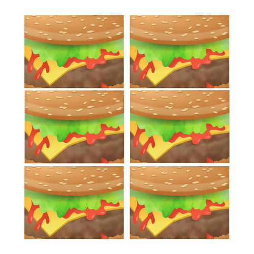 Close Encounters of the Cheeseburger Placemat 14’’ x 19’’ (Set of 6)