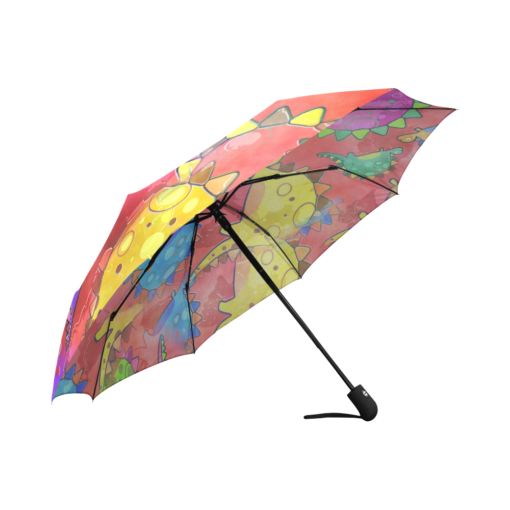 Watercolor Stegosaurus Dinosaur Print Auto-Foldable Umbrella (Model U04)