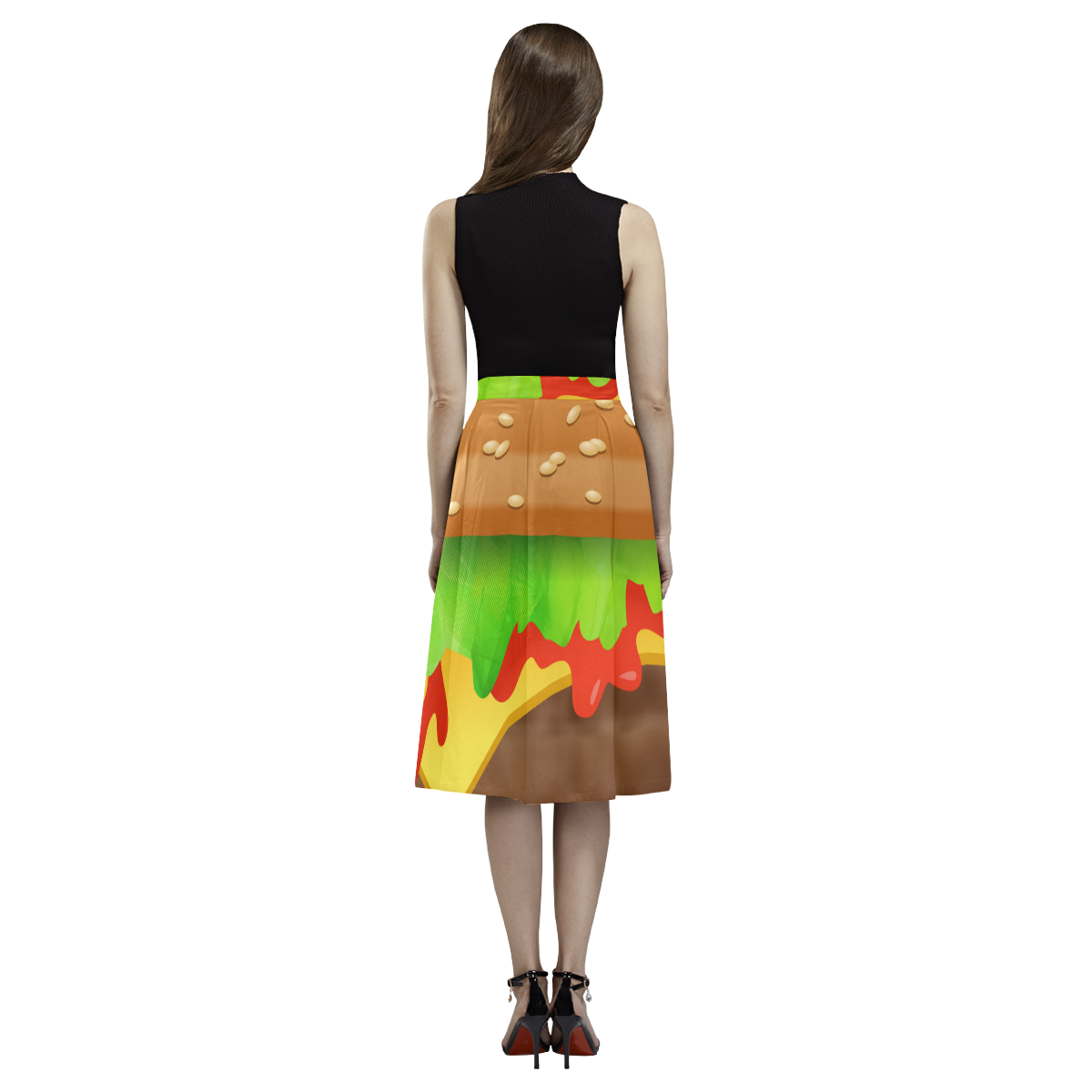 Close Encounters of the Cheeseburger Aoede Crepe Skirt (Model D16)