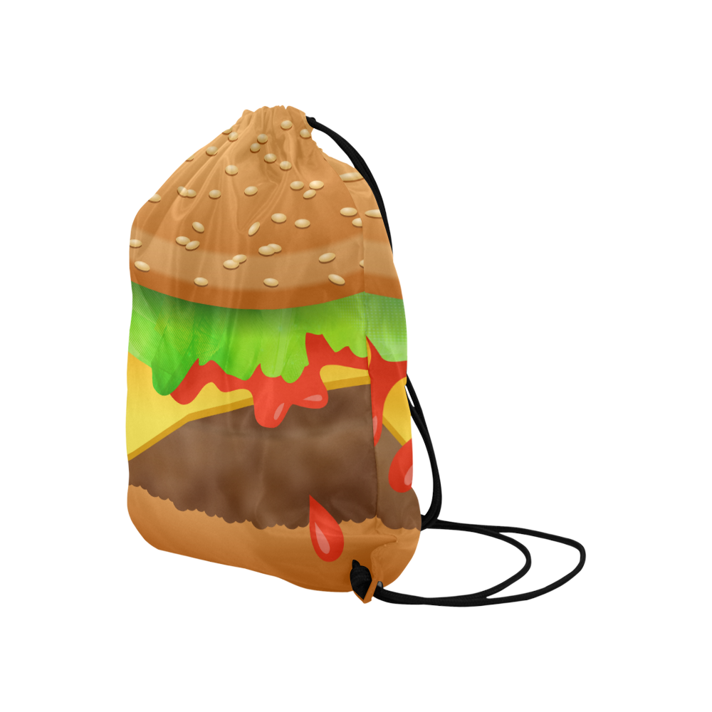 Close Encounters of the Cheeseburger Large Drawstring Bag Model 1604 (Twin Sides)  16.5"(W) * 19.3"(H)