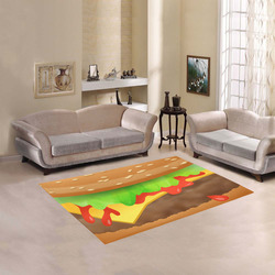 Close Encounters of the Cheeseburger Area Rug 5'3''x4'