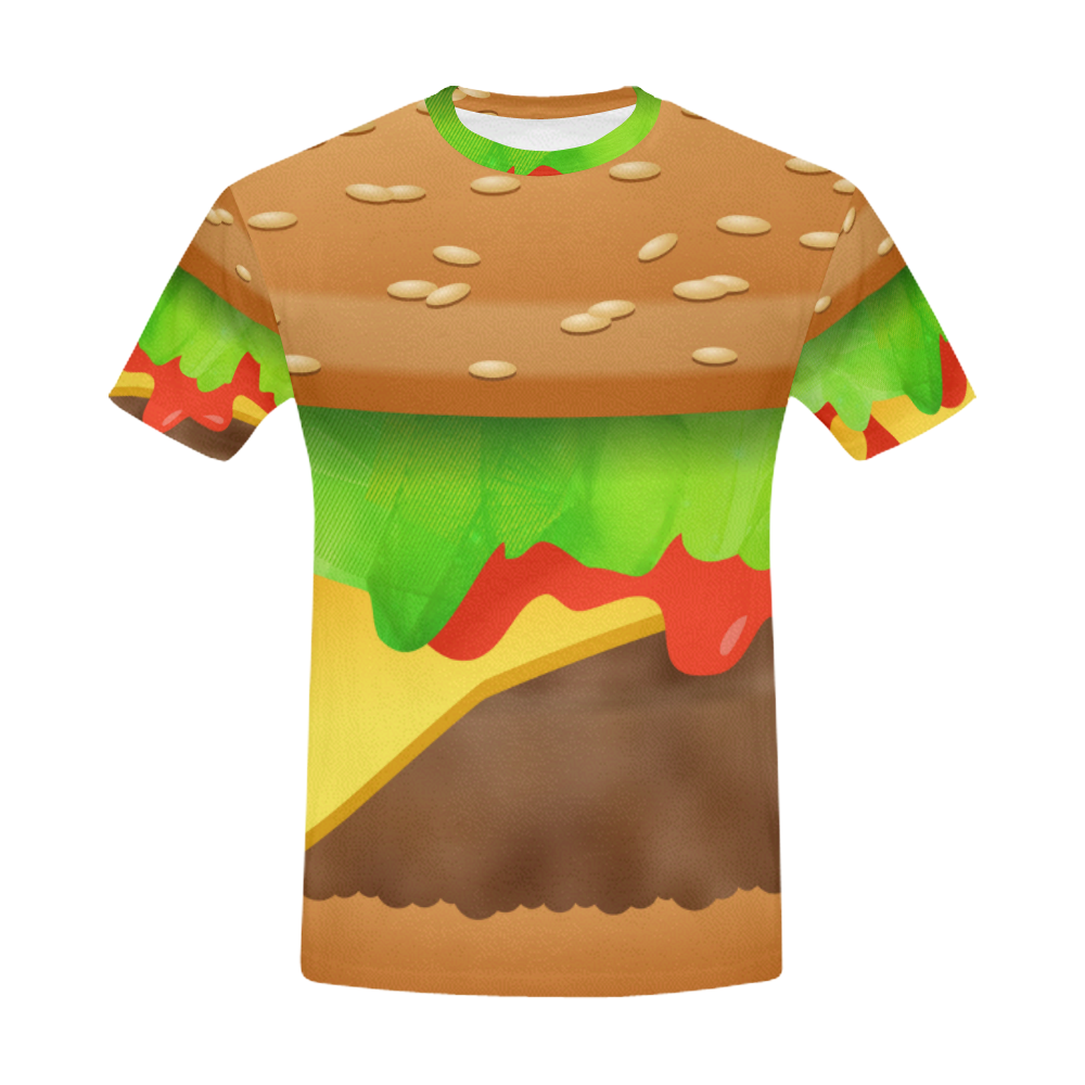 Close Encounters of the Cheeseburger All Over Print T-Shirt for Men (USA Size) (Model T40)