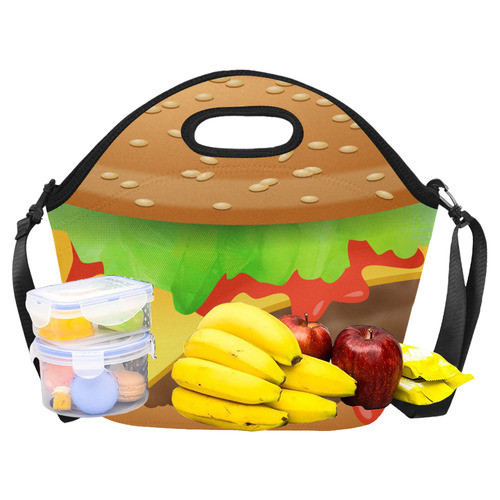 Close Encounters of the Cheeseburger Neoprene Lunch Bag/Large (Model 1669)