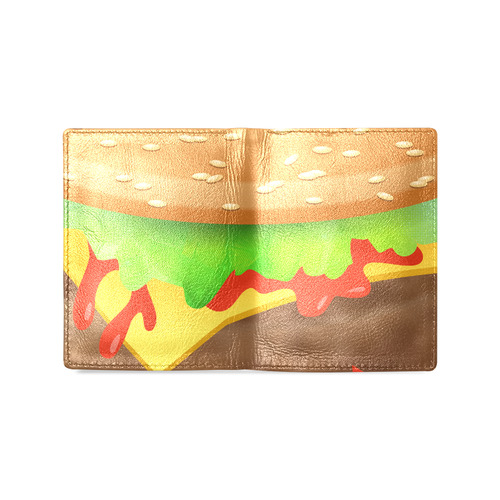 Close Encounters of the Cheeseburger Men's Leather Wallet (Model 1612)