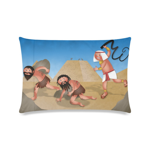 Jewish Slaves in Egypt Custom Zippered Pillow Case 16"x24"(Twin Sides)