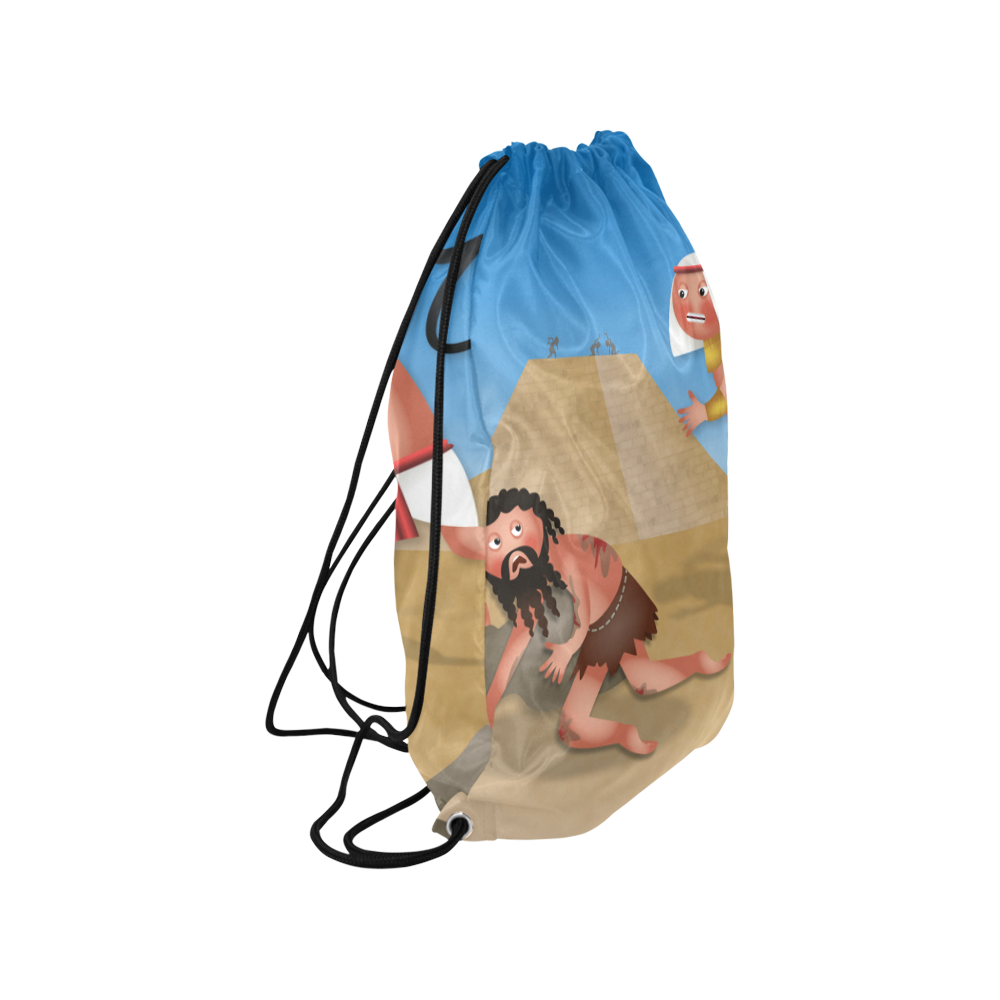 Jewish Slaves in Egypt Medium Drawstring Bag Model 1604 (Twin Sides) 13.8"(W) * 18.1"(H)