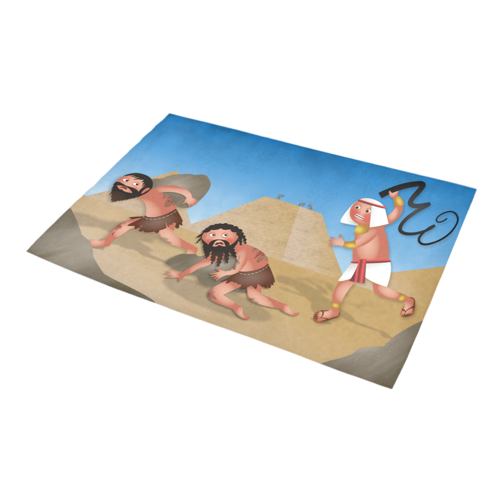 Jewish Slaves in Egypt Azalea Doormat 24" x 16" (Sponge Material)