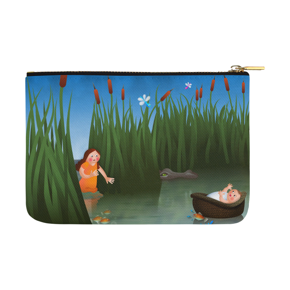 Baby Moses on the River Nile Carry-All Pouch 12.5''x8.5''
