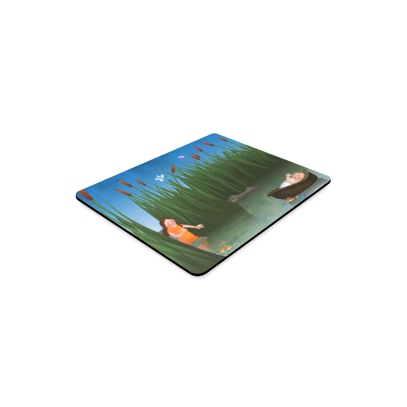 Baby Moses on the River Nile Rectangle Mousepad